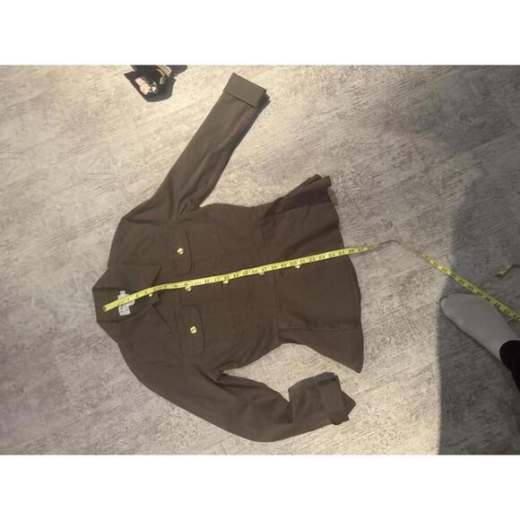 FRAME Denim Women's Olive Green Peplum Denim Jacket sz S - Picture 7 of 8